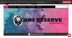 Desktop Screenshot of game-reserve-specials.com
